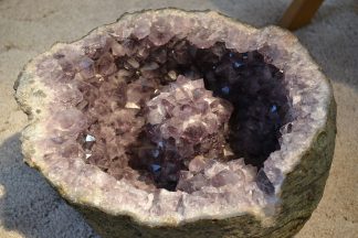 YinYang Geode Brazilian Amethyst Geode with Stalactite Inside