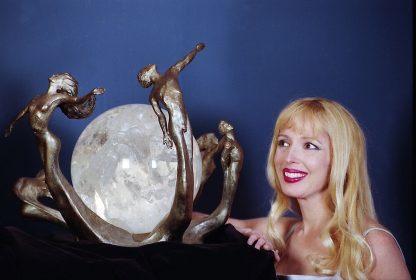 Celebration Bronze Sphere Holder Sculpture - Image 2