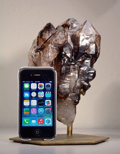 White Center Point Elestial Smoky Quartz Crystal - Image 3