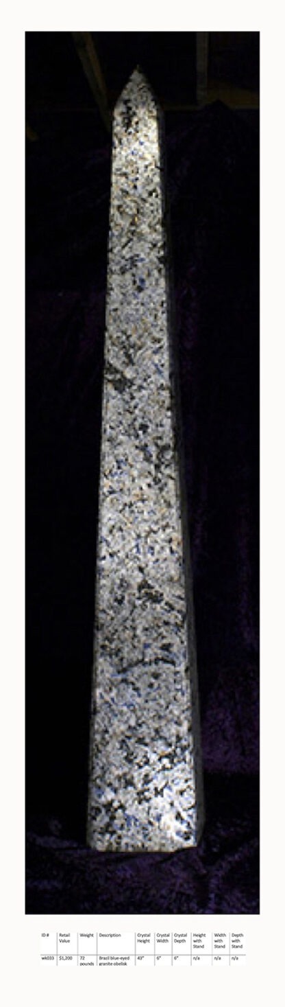 Blue-Eyed Granite Obelisk - Image 3