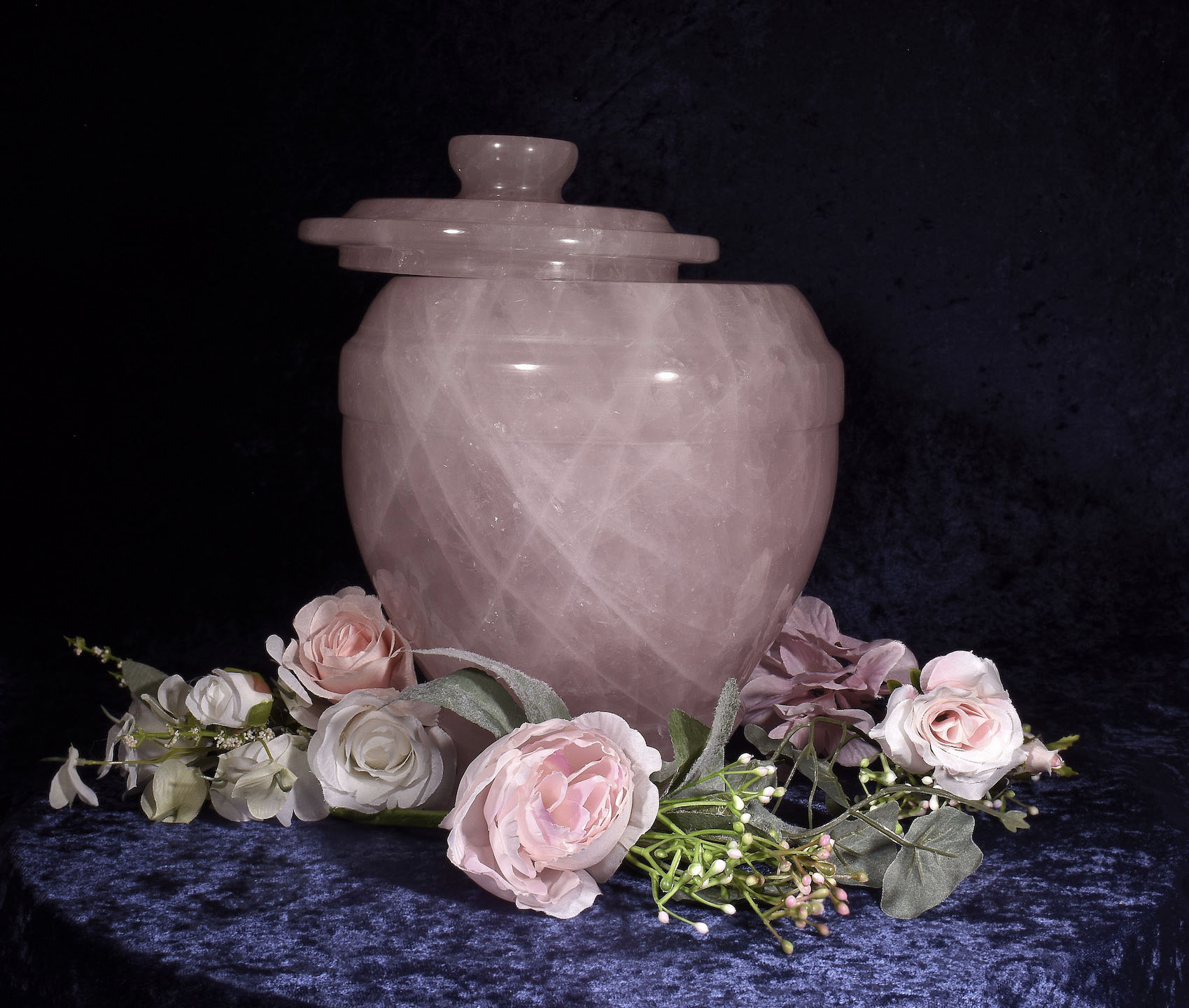 rose urn & pink roses - 6 - Elegant Crystals & Gems