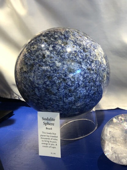 8-inch-wide Sodalite Sphere