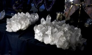 Pair of Matching Natural Crystal Plates