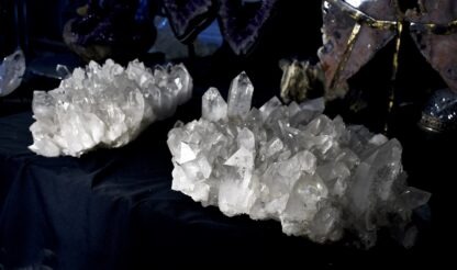 Pair of Matching Natural Crystal Plates