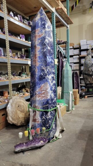 8-foot-tall Brazilian Sodalite Tower