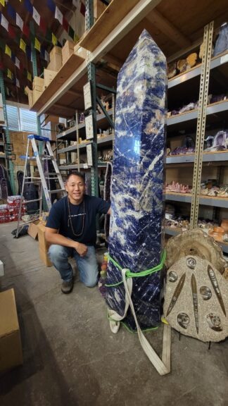 8-foot-tall Brazilian Sodalite Tower